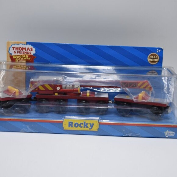 Rocky and Front and Back Cars Learning Curve Thomas & Friends Wooden Railway New - Picture 2 of 10